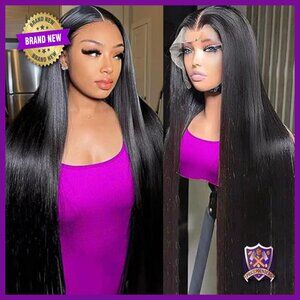 30 Inch 13x6 Lace Front Wig Human Hair Straight 200 Density Glueless